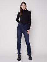 Bootcut Jeans with Asymmetrical Fringed Hem