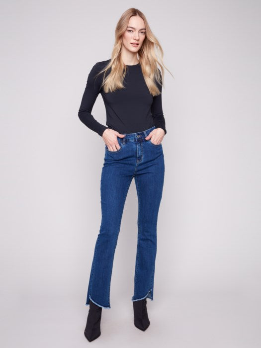 Bootcut Jeans With Asymmetrical Hem