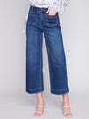 Charlie B Wide Leg Pant With Patch Pockets