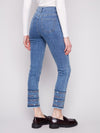 Embroidered Hem Jeans