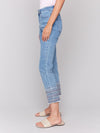 Charlie B Embroidered Cuff Jeans