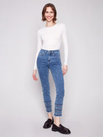 Embroidered Hem Jeans