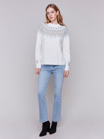 Charlie B Jacquard Knit Ski Sweater