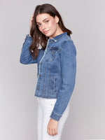 Jean Jacket Frayed Hem