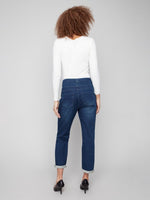 Knit Denim Jogger Pants