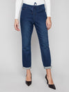 Knit Denim Jogger Pants
