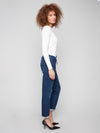Knit Denim Jogger Pants