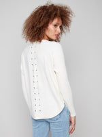 Knit Sweater With Back Lace-Up