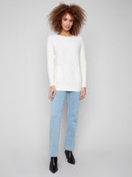 Knit Sweater With Back Lace-Up