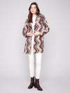 Retro-inspired Long Crochet Coat with notch collar and side pockets