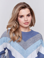 Charlie B Mitered Stripe Sweater