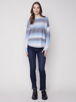 Charlie B Ombré Sweater with Removable Scarf