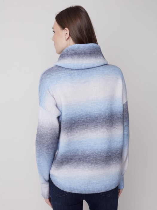 Charlie B Ombré Sweater with Removable Scarf