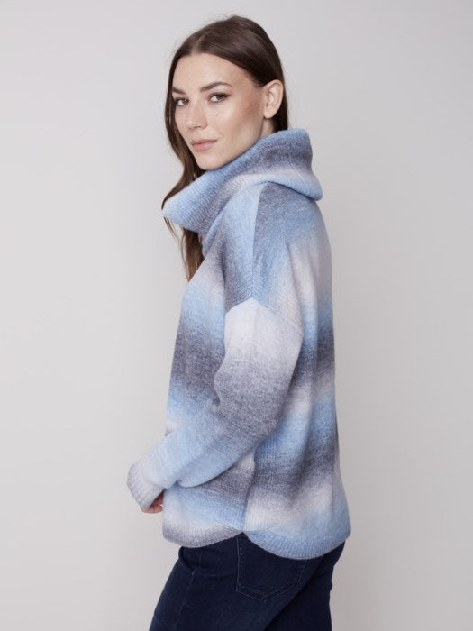 Charlie B Ombré Sweater with Removable Scarf