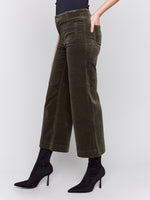 Charlie B Patch-Pocket Corduroy Flare Pants