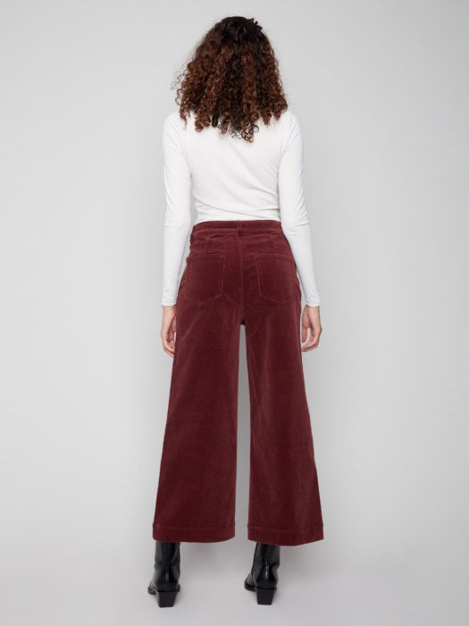 Patch Pocket Flare Corduroy Pants