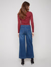 Back pockets and cropped flare detail on Charlie B jeans