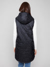 Pearlized Long Hooded Vest