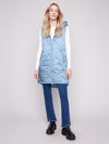 Pearlized Long Hooded Vest
