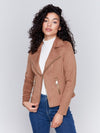 Charlie B Perfecto Faux Suede Jacket Truffle