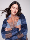 Plaid Bouclé Knit Coat
