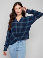 Plaid Double Gauze Blouse