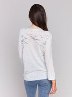 Charlie B Printed Dolman Sweater