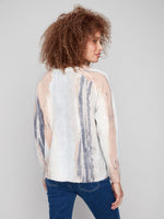 Reversible Printed Crew Sweater