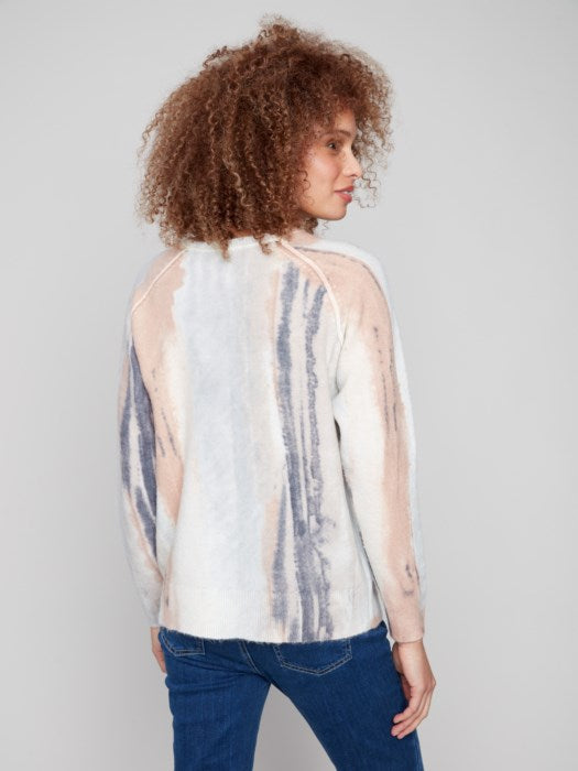 Reversible Printed Crew Sweater