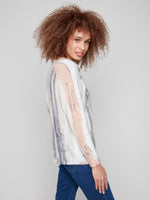Reversible Printed Crew Sweater