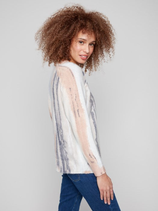 Reversible Printed Crew Sweater