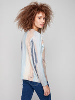 Reversible Printed Crew Sweater