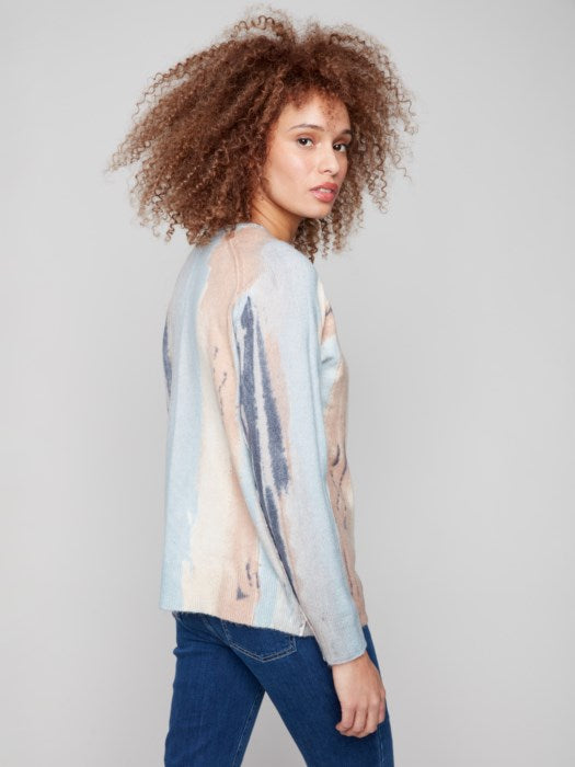 Reversible Printed Crew Sweater