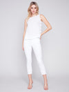 Solid linen tank top in lightweight fabric, summer wardrobe staple in White