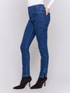 Charlie B Slim Jeans with Side Roses indigo