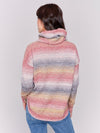 Charlie B Sweater With Removable Scarf Pink