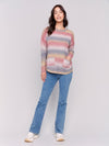 Charlie B Sweater With Removable Scarf Pink