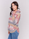 Charlie B Sweater With Removable Scarf Pink