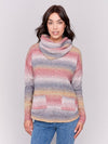 Charlie B Sweater With Removable Scarf Pink