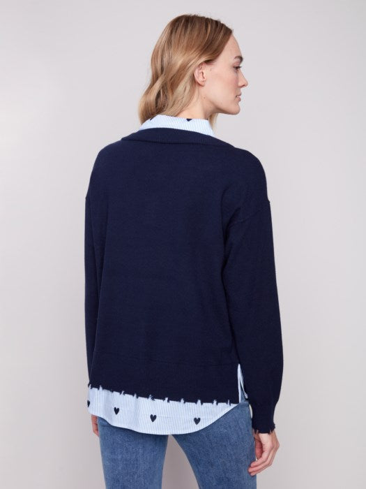 V-Neck Fooler Sweater
