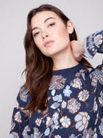 Crew Neck Jacquard Sweater