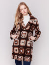 Charlie B Crochet Coat Chocolate 