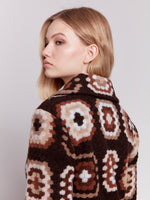 Charlie B Crochet Coat Chocolate 