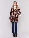 Charlie B Crochet Coat Chocolate 