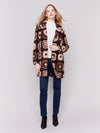 Charlie B Crochet Coat Chocolate 