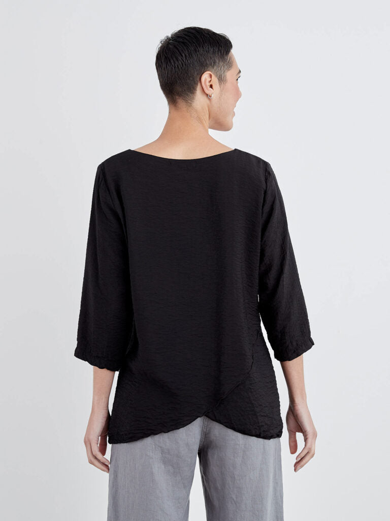 Cut Loose Double Layer Top Black