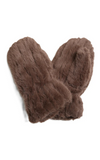 Seamed Faux Fur Mittens