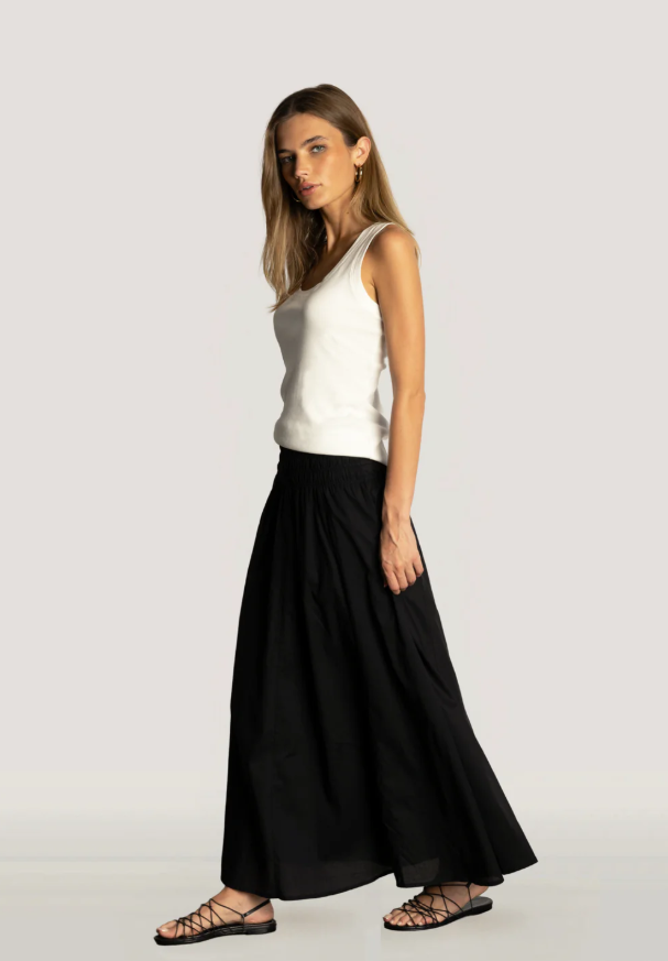 Full-length Dylan Classic Skirt with smocked waistband
