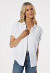 Dylan Short Sleeve Button-Up White