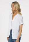 Dylan Short Sleeve Button-Up White